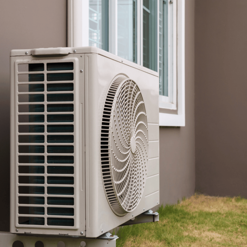 ductless ac unit outside Fort Worth home